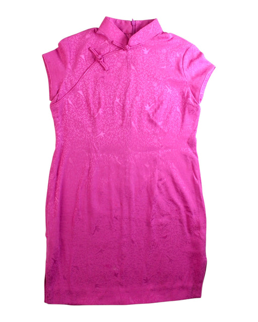 A Pink Short Sleeve Dresses from Shanghai Tang in size 6T for girl. (Front View)