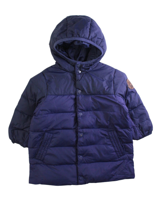A Navy Puffer/Quilted Coats & Outerwear from Chickeeduck in size 18-24M for boy. (Front View)