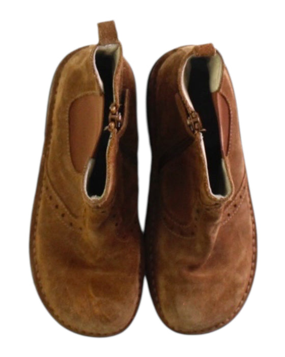 A Brown Booties from Il Gufo in size 6T for neutral. (Back View)