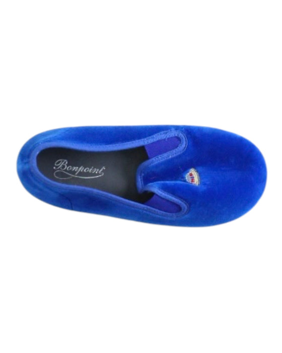 A Blue Slip Ons from Bonpoint in size 6T for boy. (Front View)