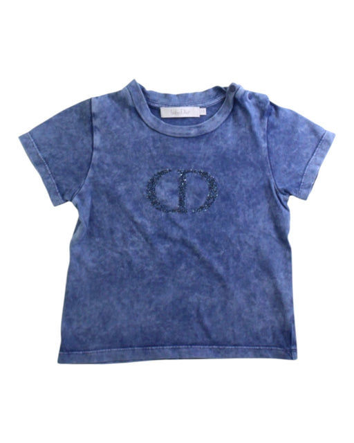 A Blue Short Sleeve T Shirts from Dior in size 6-12M for girl. (Front View)