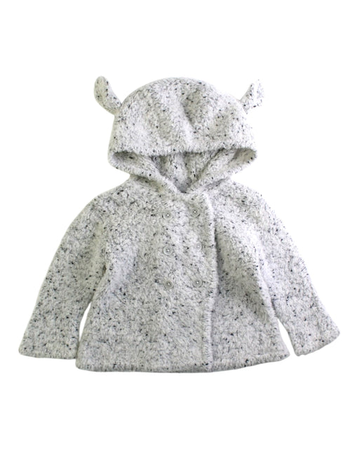 A Grey Lightweight Jackets from The Little White Company in size 3-6M for neutral. (Front View)