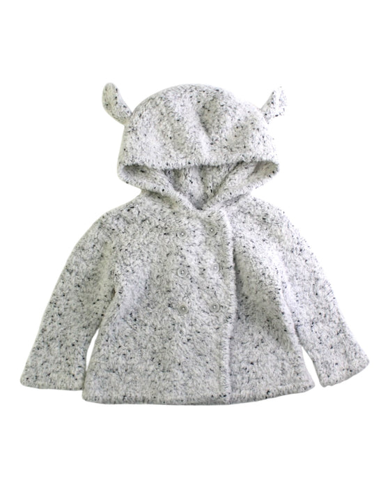 A Grey Lightweight Jackets from The Little White Company in size 3-6M for neutral. (Front View)