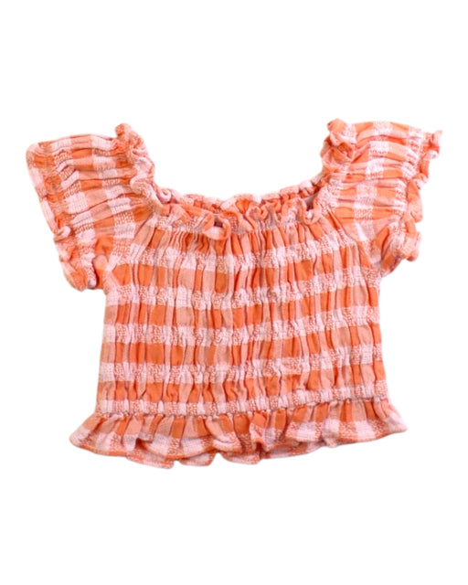 A Orange Short Sleeve Tops from Seed in size 2T for girl. (Front View)