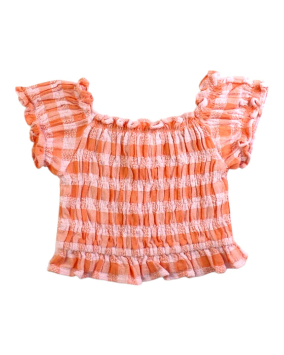 A Orange Short Sleeve Tops from Seed in size 2T for girl. (Back View)