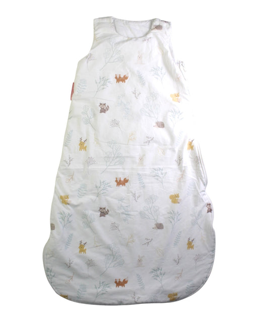 A White Sleepsacs from Little Crevette in size 6-12M for neutral. (Front View)