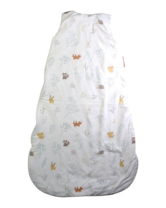 A White Sleepsacs from Little Crevette in size 6-12M for neutral. (Back View)
