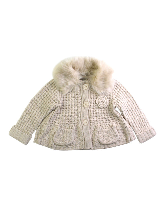A Ivory Cardigans from Monsoon in size 6-12M for girl. (Front View)