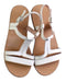 A White Sandals from Jacadi in size 7Y for girl. (Back View)