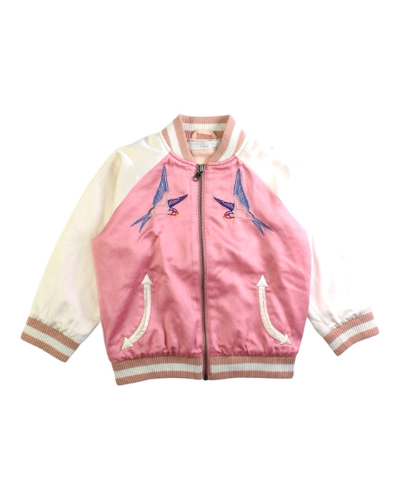 A Pink Lightweight Jackets from Stella McCartney in size 4T for girl. (Front View)