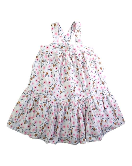 A White Sleeveless Dresses from Seed in size 3T for girl. (Front View)