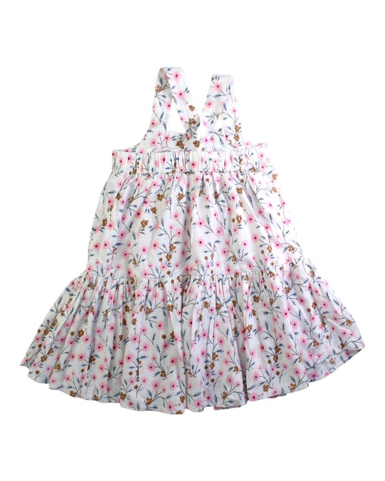 A White Sleeveless Dresses from Seed in size 3T for girl. (Back View)