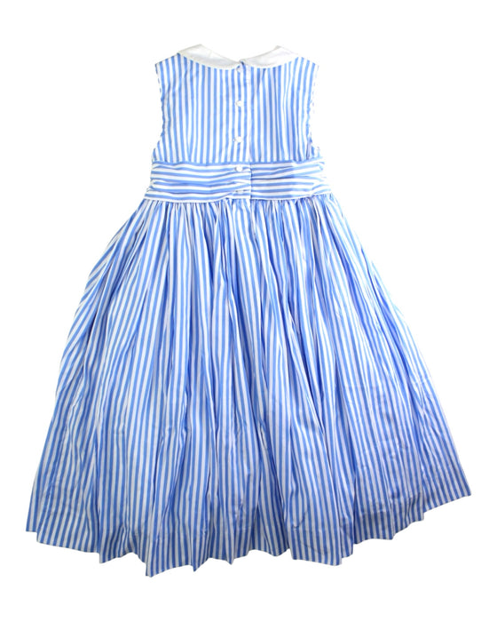 A Blue Sleeveless Dresses from Polo Ralph Lauren in size 6T for girl. (Back View)