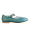 A Teal Flats from La Coqueta in size 4T for girl. (Front View)