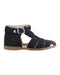 A Black Sandals from Jacadi in size 18-24M for girl. (Front View)