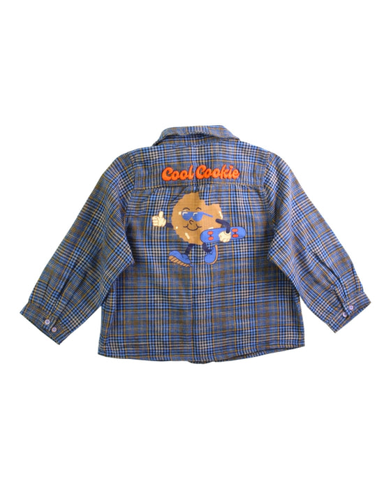 A Blue Long Sleeve Shirts from Gingersnaps in size 3T for boy. (Back View)
