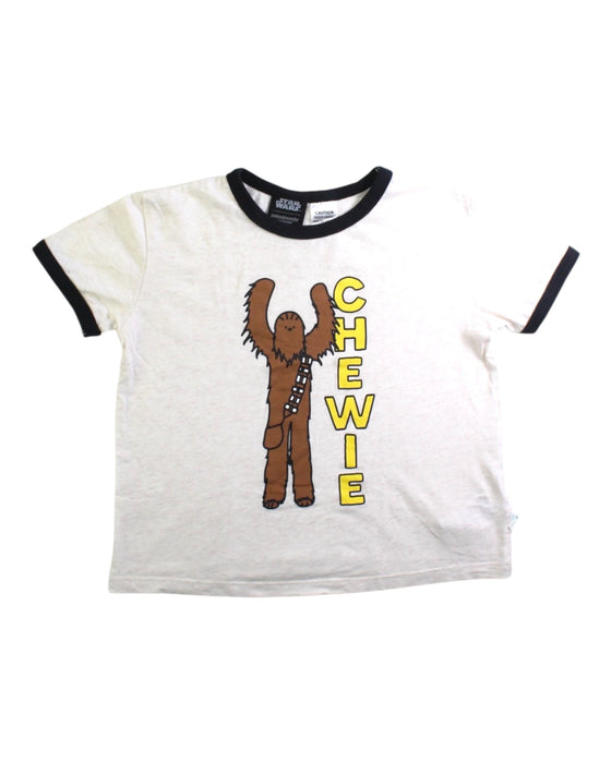 A White Short Sleeve T Shirts from Peter Alexander in size 3T for boy. (Front View)