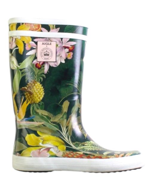 A Multicolor Rain Boots from Aigle in size 5T for girl. (Front View)