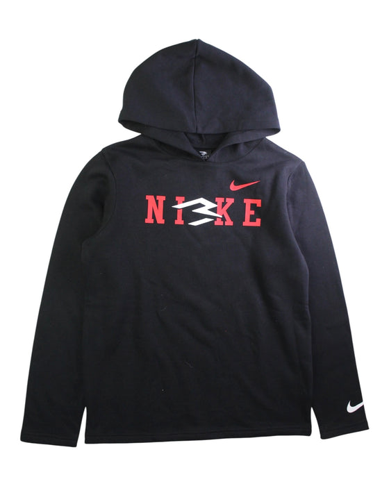 A Black Hooded Sweatshirts from Nike in size 12Y for boy. (Front View)