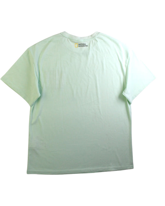 A Green Short Sleeve T Shirts from National Geographic in size 11Y for boy. (Back View)