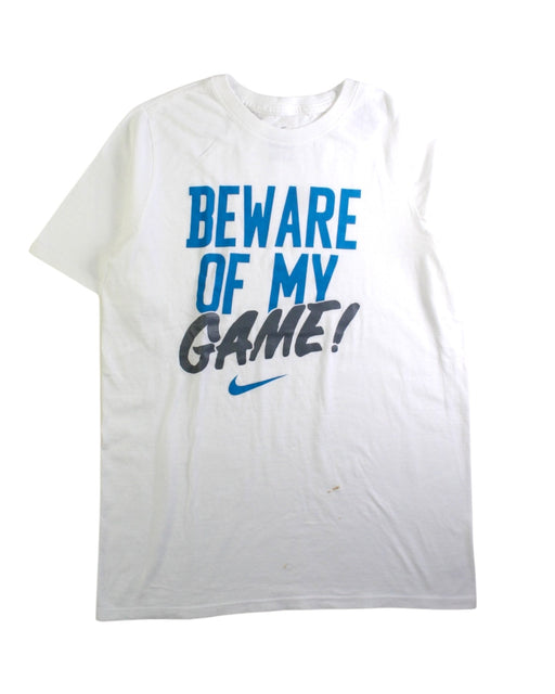 A White Short Sleeve T Shirts from Nike in size 12Y for boy. (Front View)