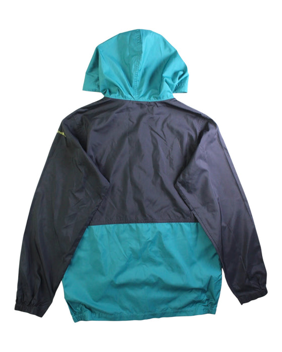 A Blue Rain Jackets from Columbia in size 10Y for boy. (Back View)