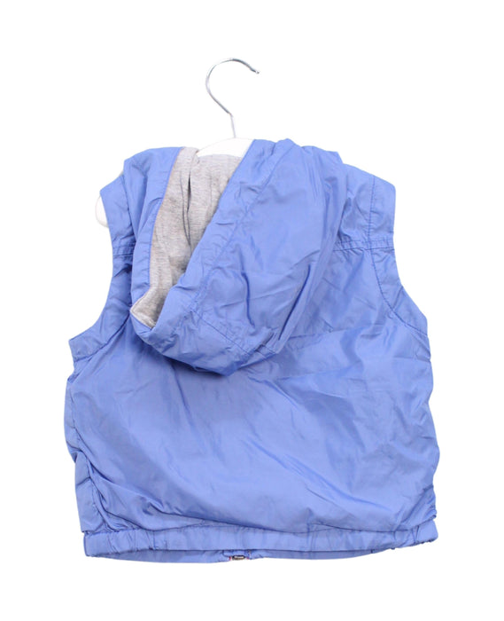 A Blue Outerwear Vests from Moncler in size 2T for boy. (Back View)