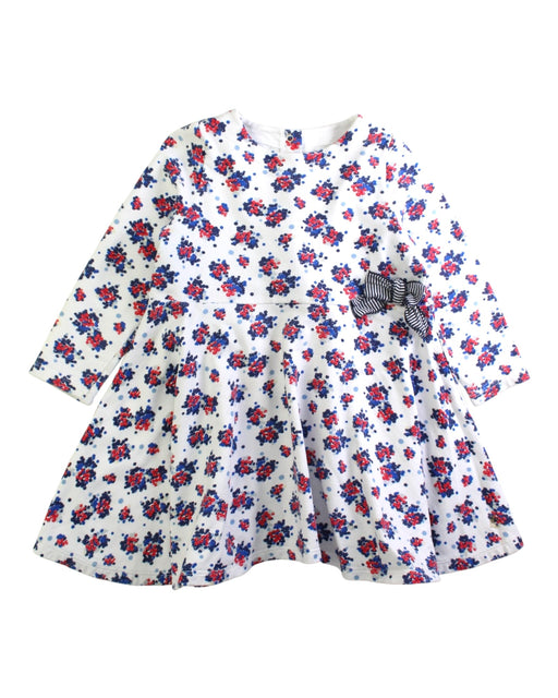 A White Long Sleeve Dresses from Petit Bateau in size 3T for girl. (Front View)