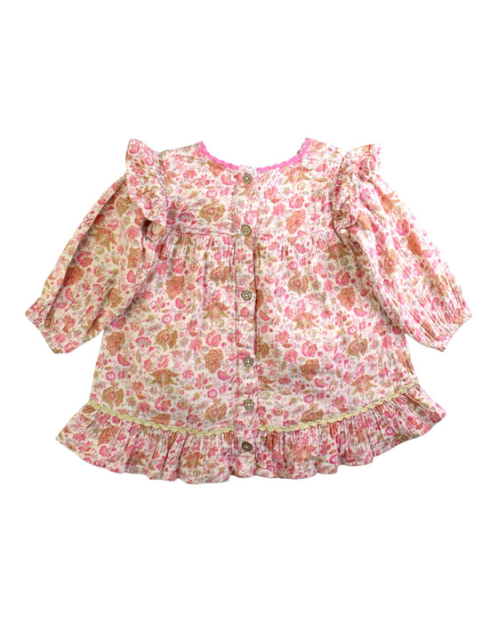A Pink Long Sleeve Dresses from Louise Misha in size 6-12M for girl. (Back View)