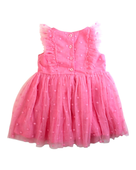 A Pink Sleeveless Dresses from Seed in size 12-18M for girl. (Back View)