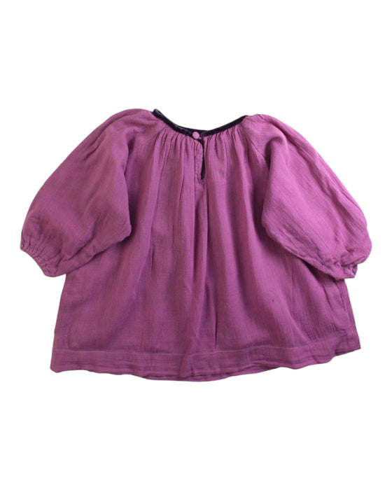 A Purple Long Sleeve Tops from Caramel Baby & Child in size 6-12M for girl. (Back View)