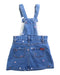A Blue Overall Dresses from Seed in size 3T for girl. (Back View)