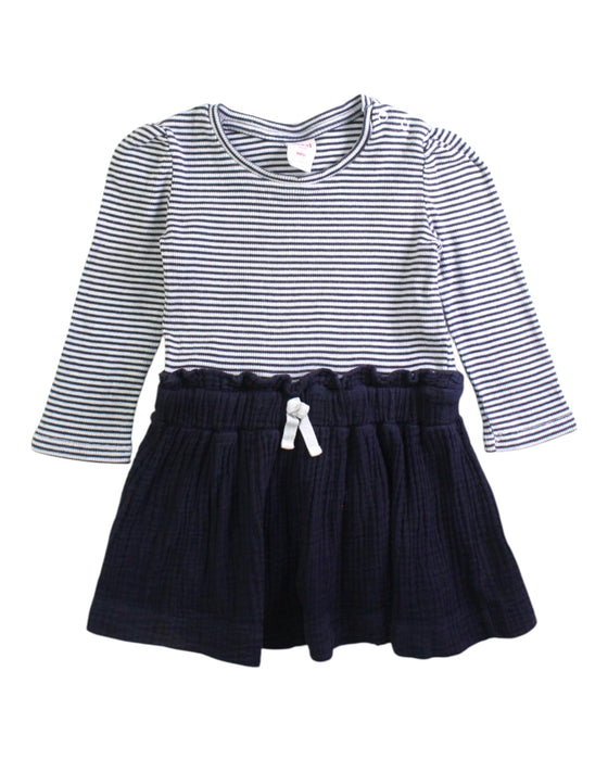 A Navy Dress Sets from Seed in size 18-24M for girl. (Front View)