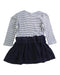A Navy Dress Sets from Seed in size 18-24M for girl. (Back View)