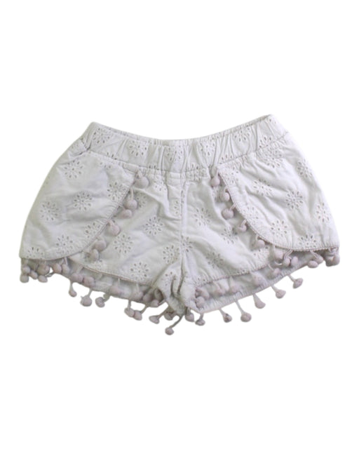A White Shorts from Seed in size 2T for girl. (Front View)