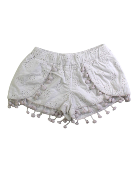 A White Shorts from Seed in size 2T for girl. (Front View)