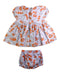 A Orange Skirt Sets from Seed in size 6-12M for girl. (Back View)
