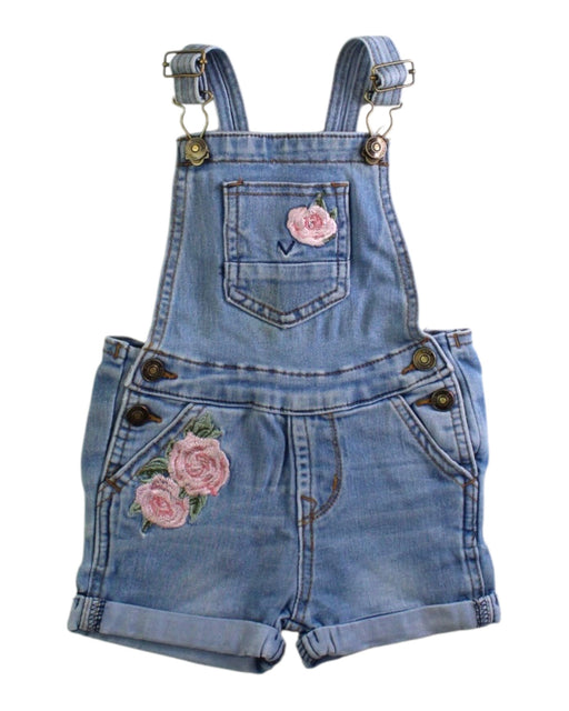 A Blue Overall Shorts from Hudson in size 6-12M for girl. (Front View)