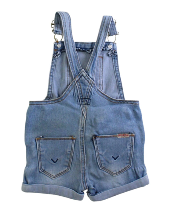 A Blue Overall Shorts from Hudson in size 6-12M for girl. (Back View)