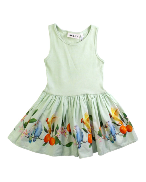 A Green Sleeveless Dresses from Molo in size 12-18M for girl. (Front View)