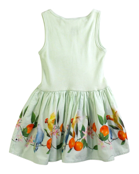 A Green Sleeveless Dresses from Molo in size 12-18M for girl. (Back View)
