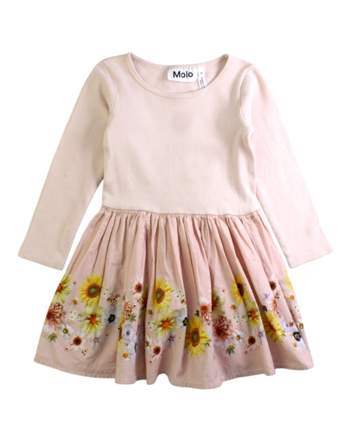 A Pink Long Sleeve Dresses from Molo in size 12-18M for girl. (Front View)