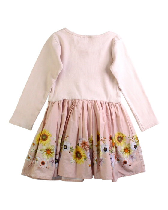 A Pink Long Sleeve Dresses from Molo in size 12-18M for girl. (Back View)