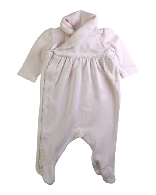 A Ivory Long Sleeve Rompers from Ralph Lauren in size 0-3M for girl. (Front View)