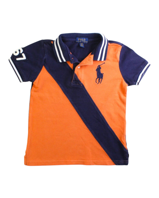A Orange Short Sleeve Polos from Polo Ralph Lauren in size 3T for boy. (Front View)