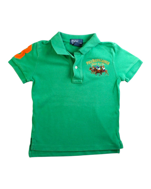 A Green Short Sleeve Polos from Ralph Lauren in size 2T for boy. (Front View)
