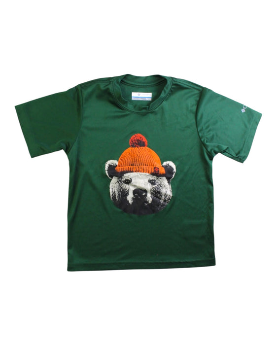 A Green Short Sleeve T Shirts from Columbia in size 4T for boy. (Front View)