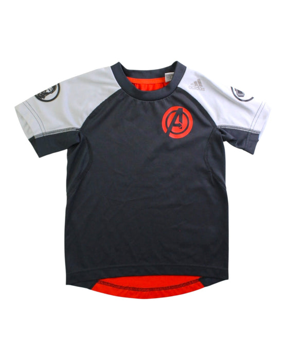 A Black Active Tops from Adidas in size 5T for boy. (Front View)