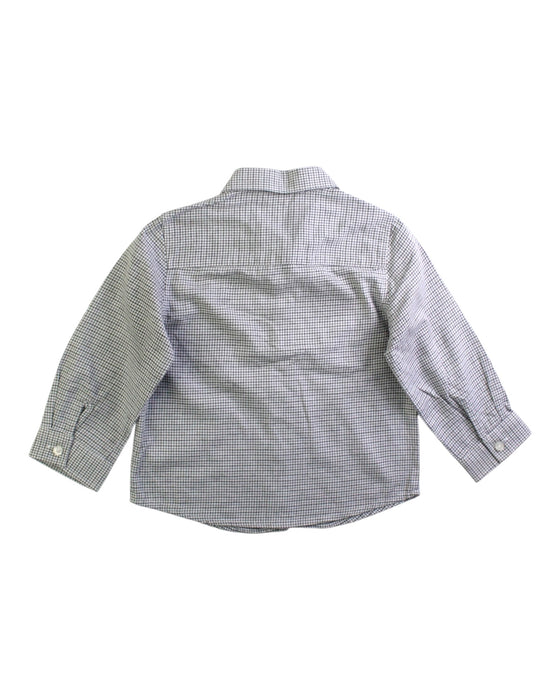 A White Long Sleeve Shirts from Kingkow in size 18-24M for boy. (Back View)