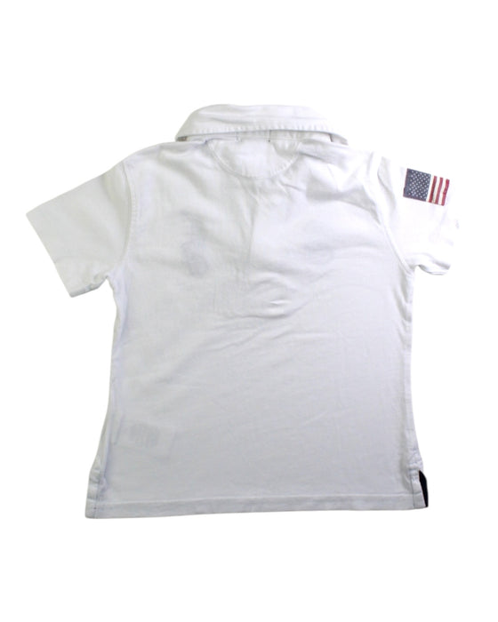 A White Short Sleeve Polos from Polo Ralph Lauren in size 3T for boy. (Back View)